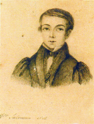 Διονύσιος Σολωμός σε νεανική ηλικία