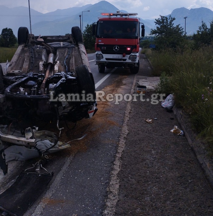 Τροχαίο με ανατροπή οχήματος 