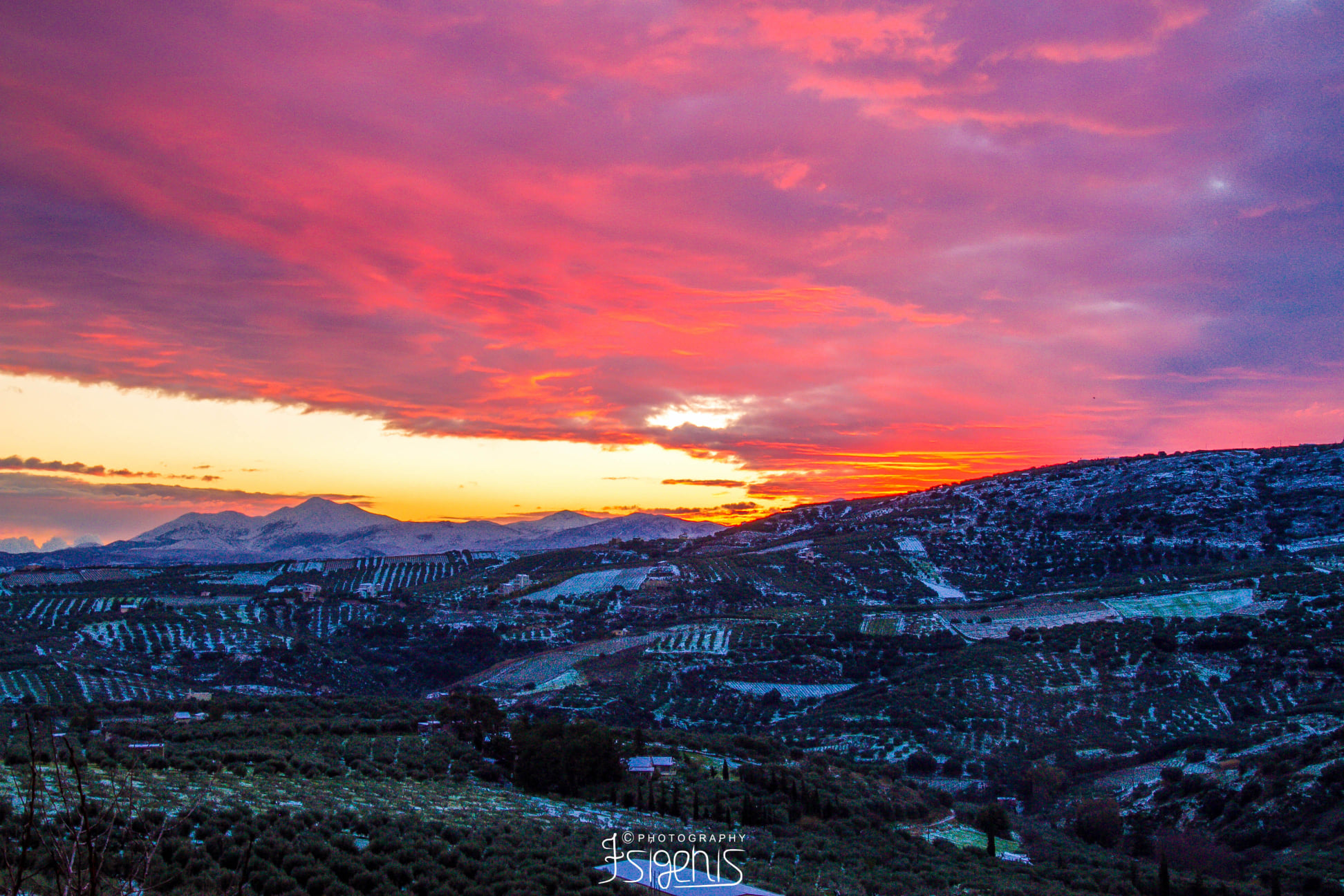Χιονισμένη Σύλλαμος - φωτογραφία Γιάννης Τσιγκένης via Facebook