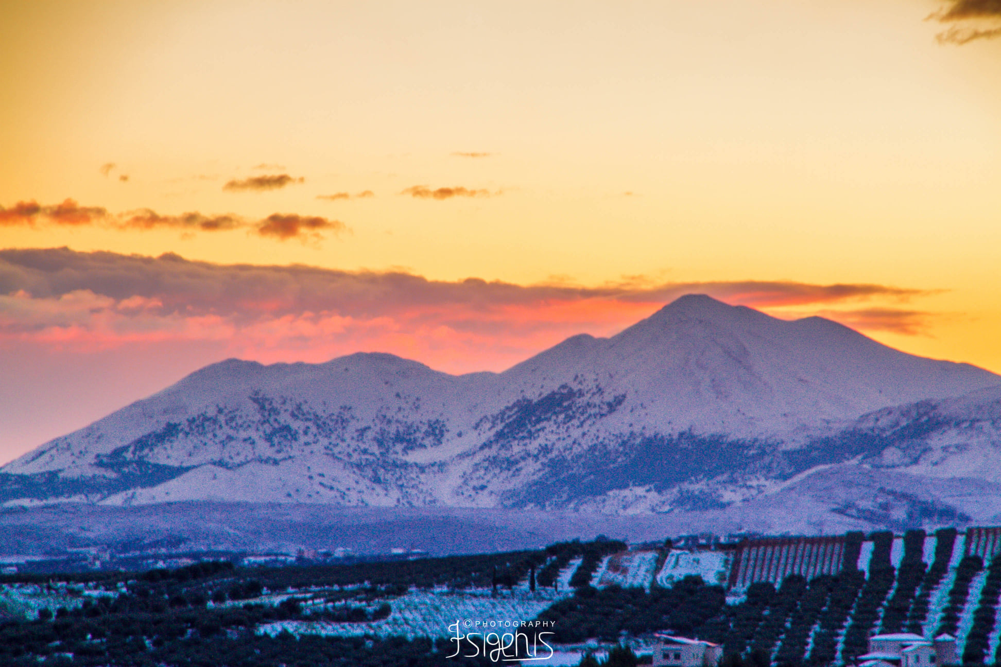 Χιονισμένη Σύλλαμος - φωτογραφία Γιάννης Τσιγκένης via Facebook