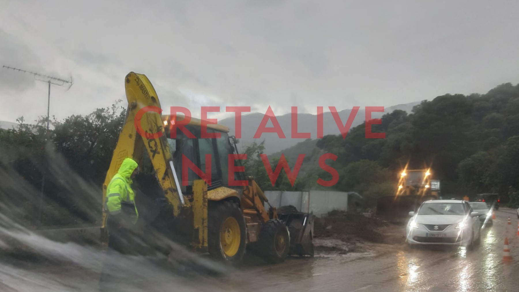 εθνική οδός ΒΟΑΚ βροχή