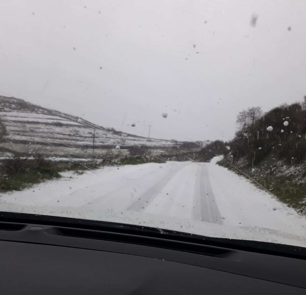 χιόνι Τήνος Κυκλάδες νησί