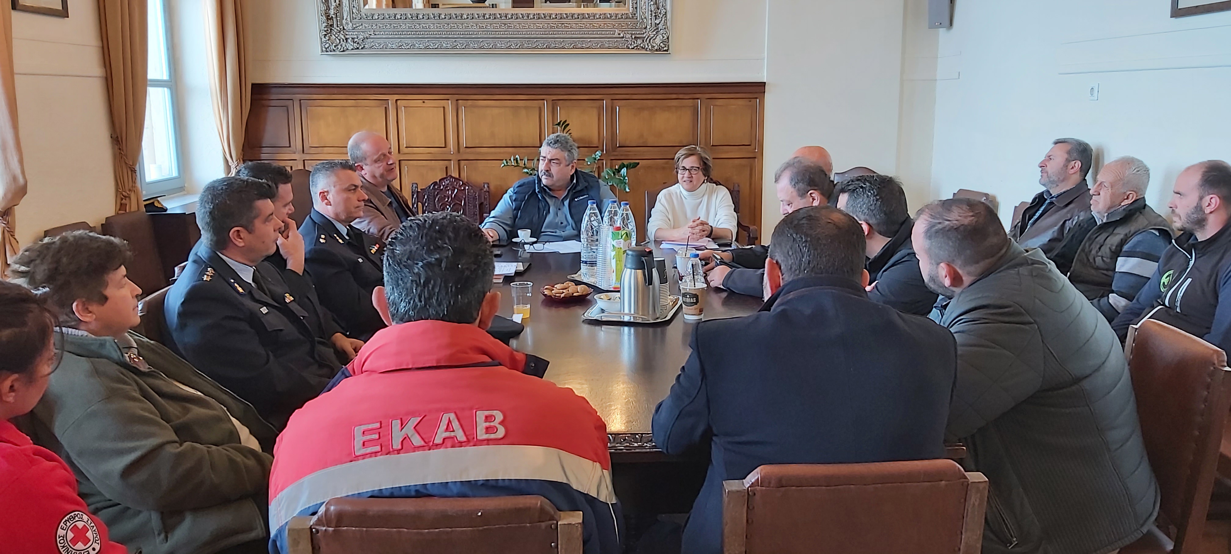 σύσκεψη αντιπεριφερειάρχης Καλογερής κακοκαιρία μέτρα πολιτική προστασία Χανιά