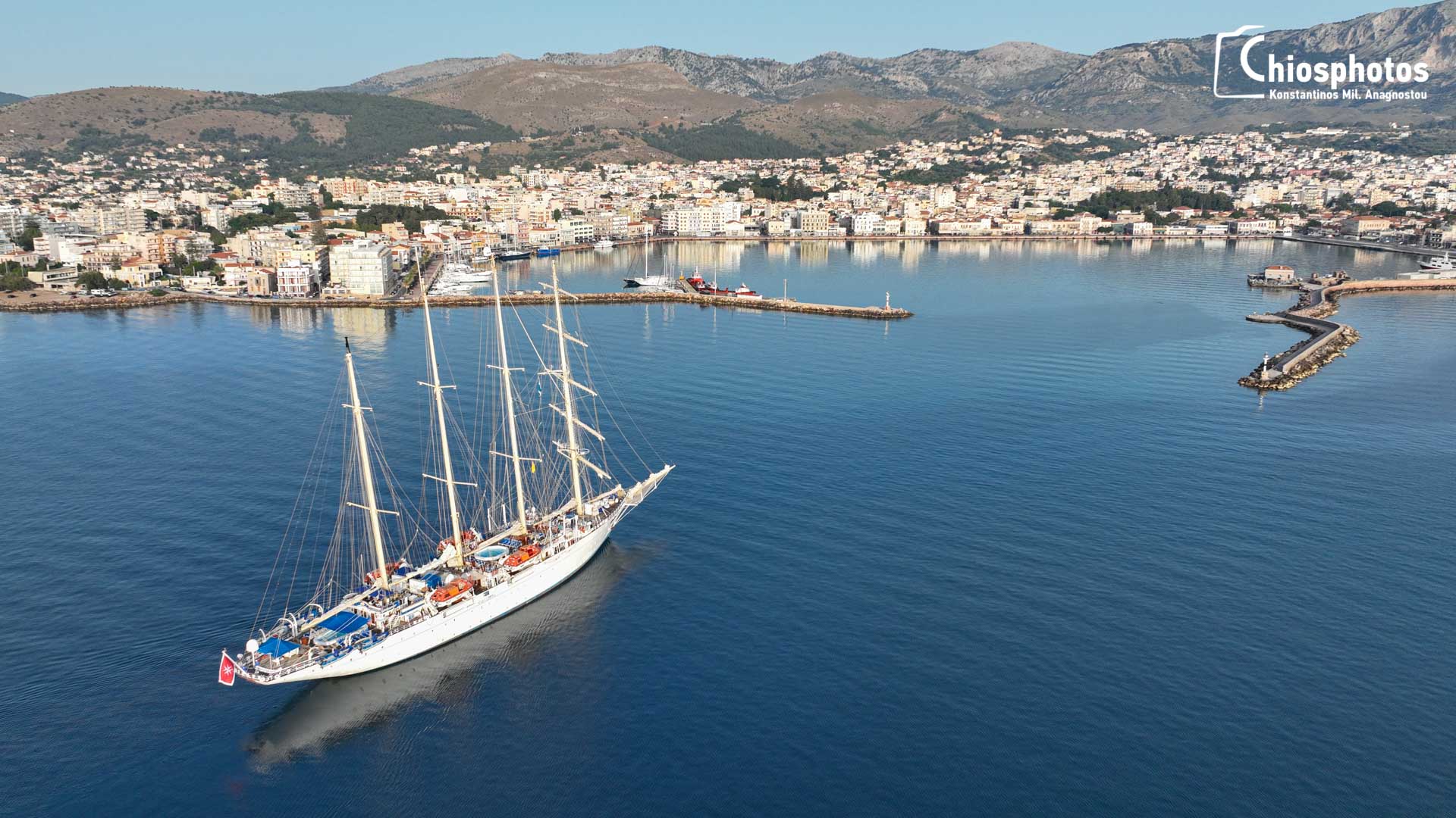 Στη Χίο το εντυπωσιακό ιστιοφόρο-κρουαζιερόπλοιο "Star Clipper"