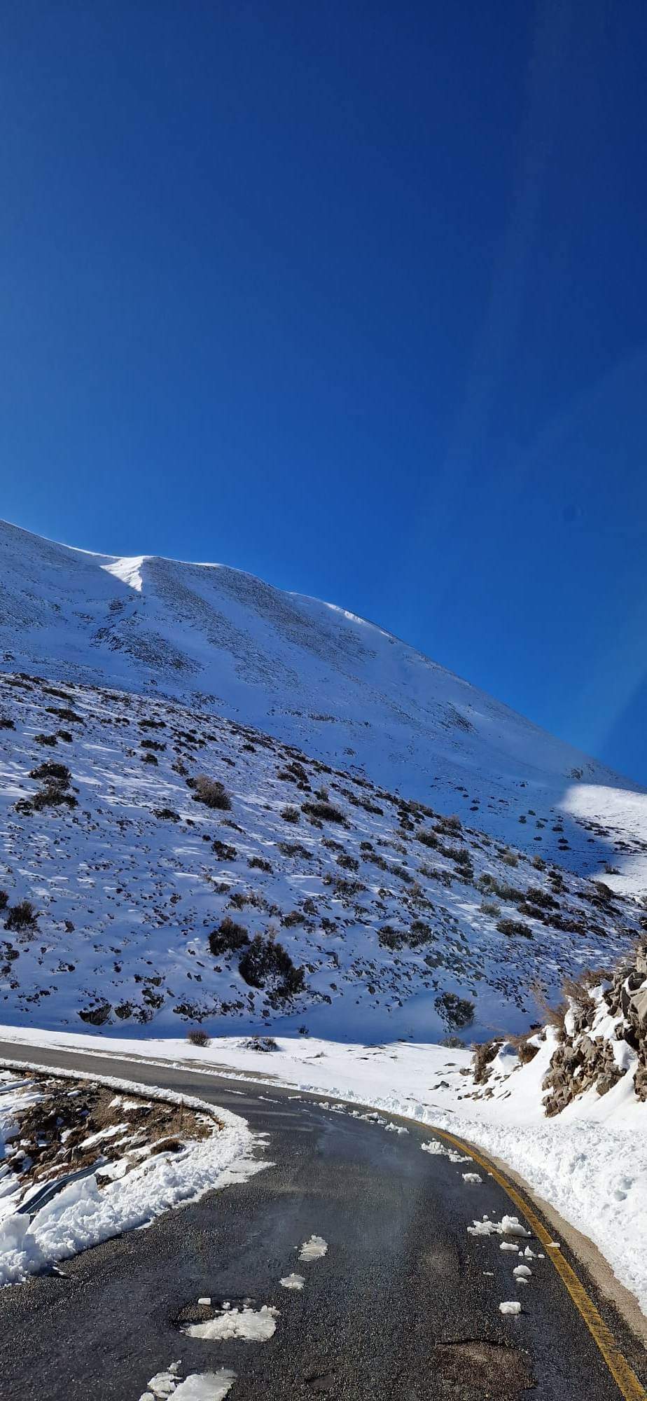 Νίδα Χιόνια Ρέθυμνο Τοπίο δρόμος