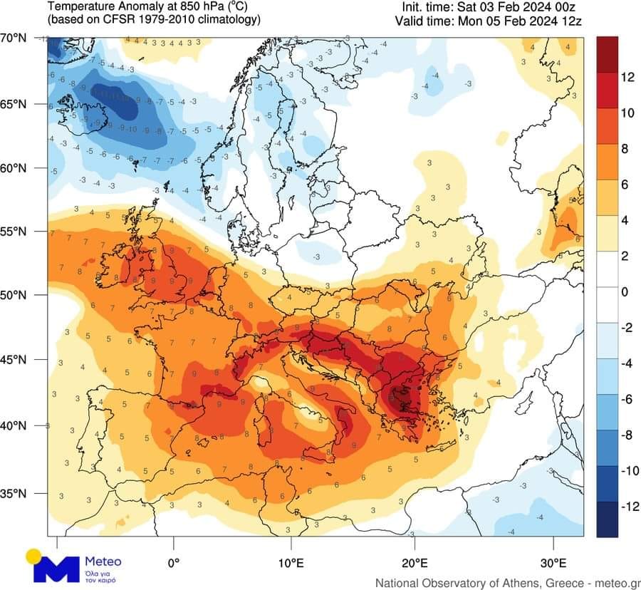 θερμοκρασία Μεσόγειος Λαγουβάρδος