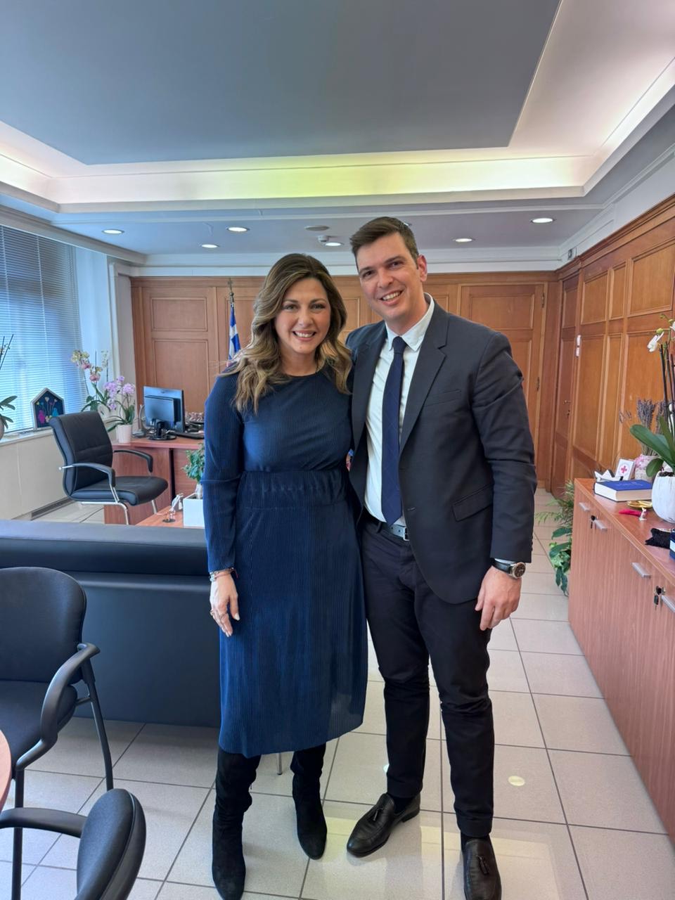 Συνάντηση Αλ. Μαρκογιαννάκη με την Υπουργό Κοινωνικής Συνοχής και Οικογένειας