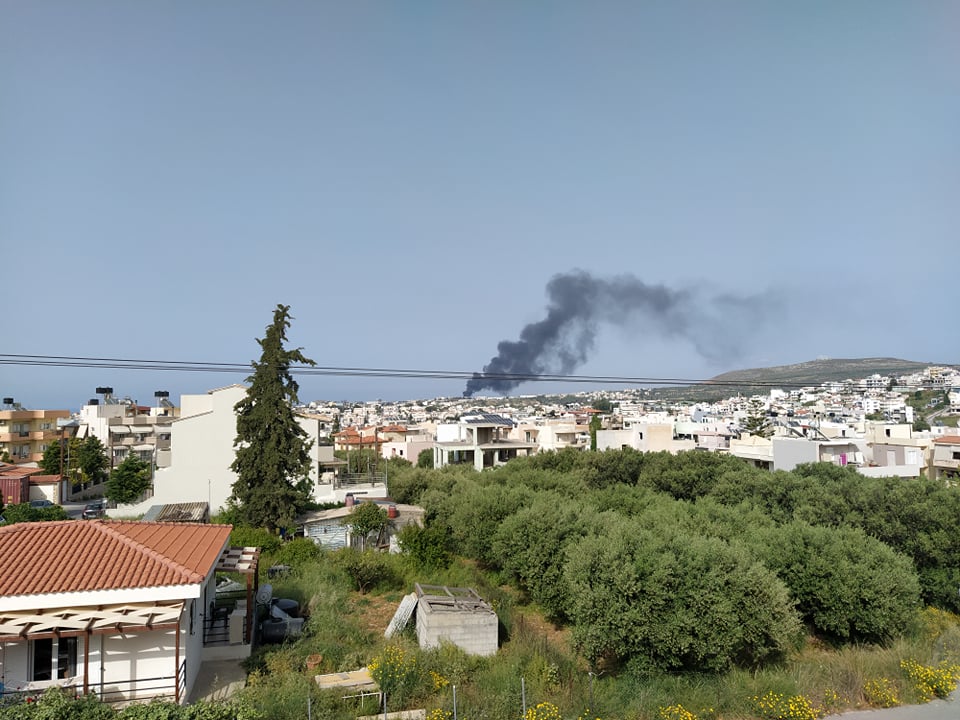 Φωτιά Βιομηχανική περιοχή Ηράκλειο