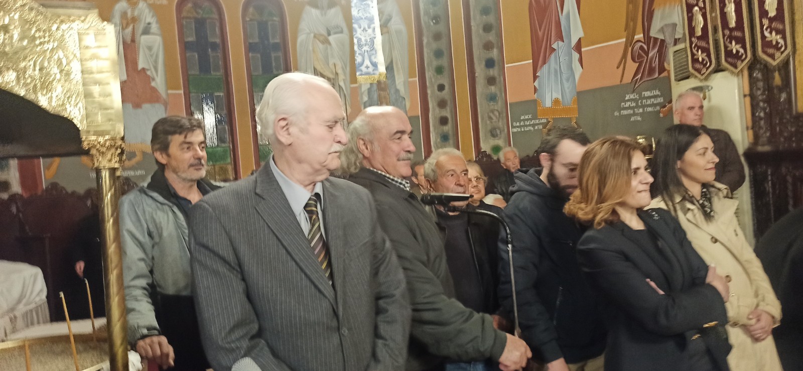 Κληρος,Αρχές,πιστοί στην Αρχιερατική ακολουθία στον εορτάζοντα Ιστορικό Ναό στο Φρε Χανίων