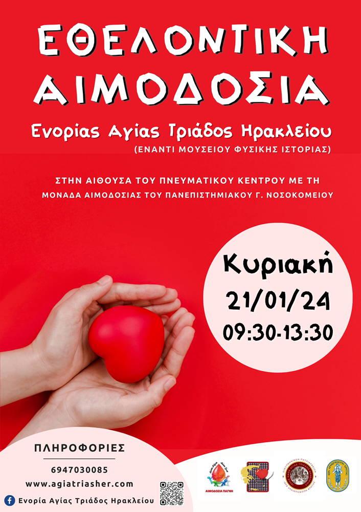 Εθελοντική αιμοδοσία Αγία Τριάδα