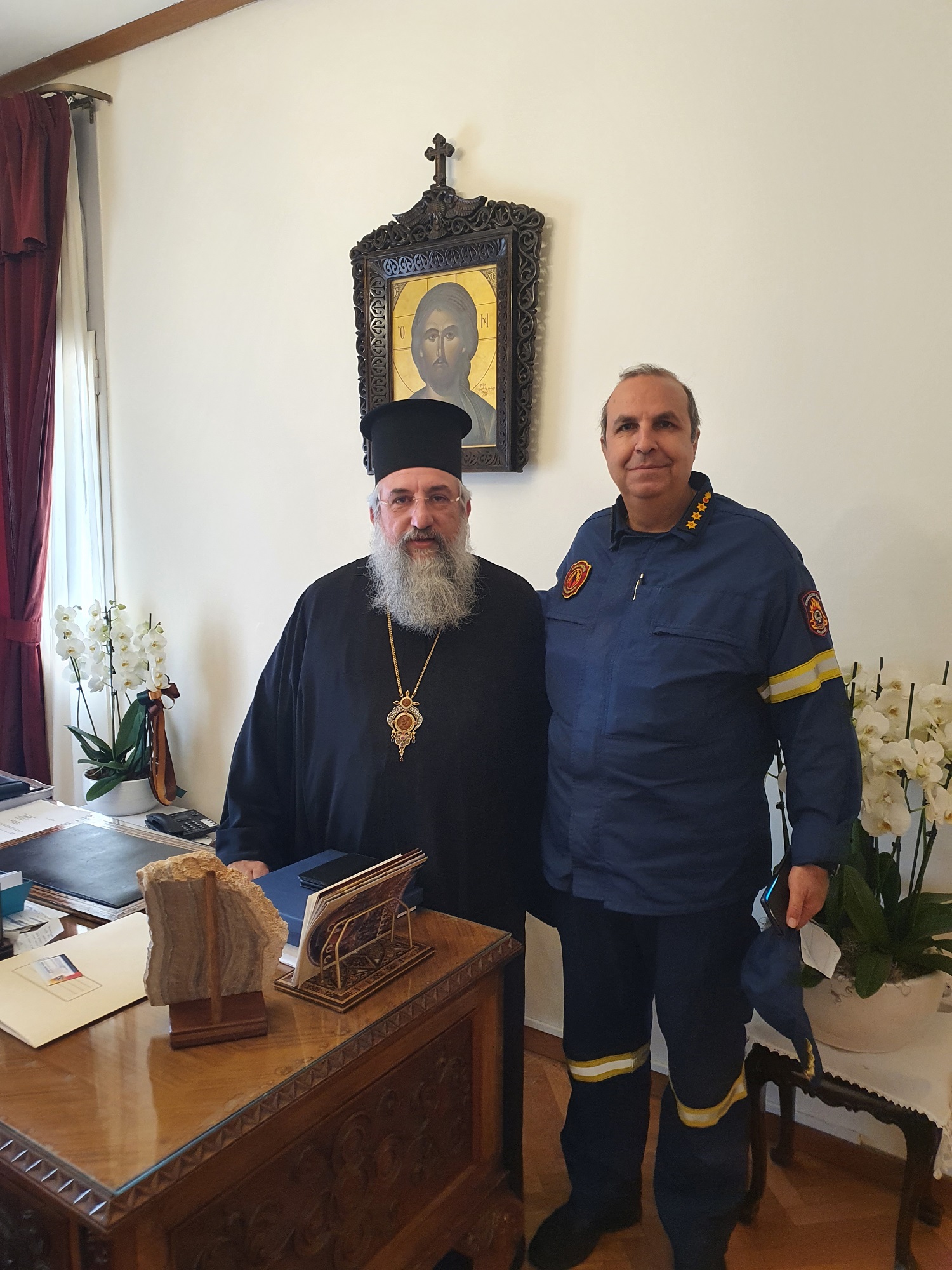 Αρχιεπίσκοπος Κρήτης Ευγένιος Πυροσβεστική