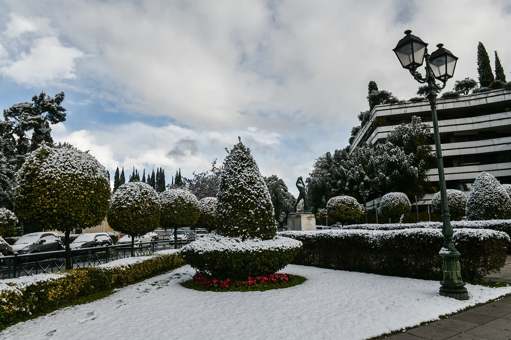 Αθήνα κέντρο χιόνια