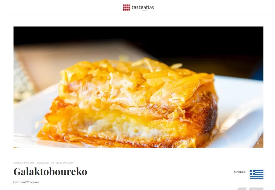 taste atlas γαλακτομπουρεκο