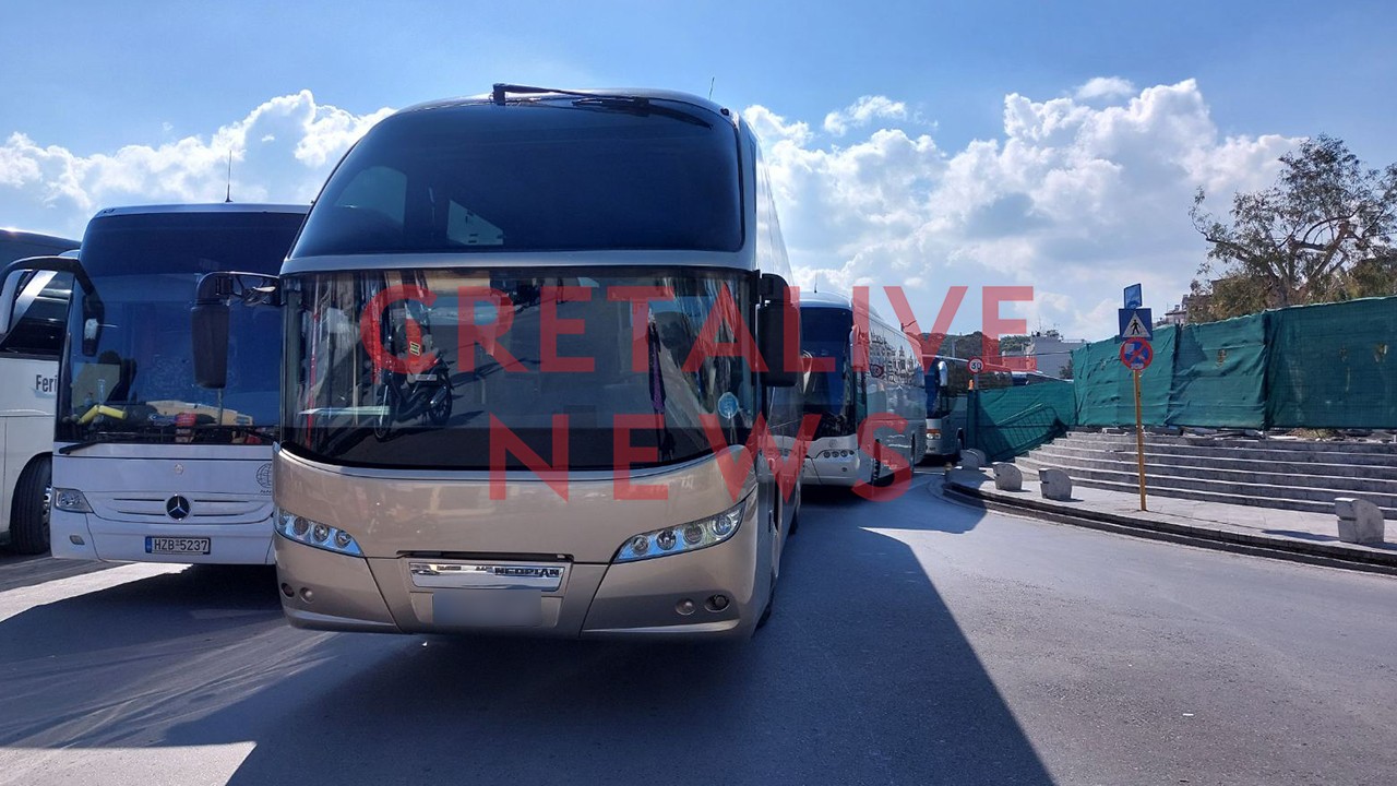 πορεία διαμαρτυρίας λεωφορείων ηράκλειο