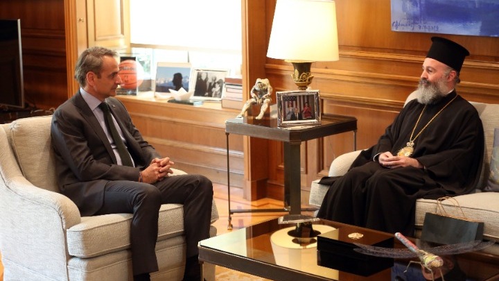 Συνάντηση πρωθυπουργού με τον Αρχιεπίσκοπο Αυστραλίας Μακάριο