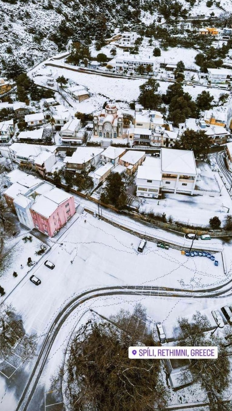 Σπήλι χιόνι Δήμος Αγίου Βασιλείου Ρέθυμνο κακοκαιρία Μπάρμπαρα