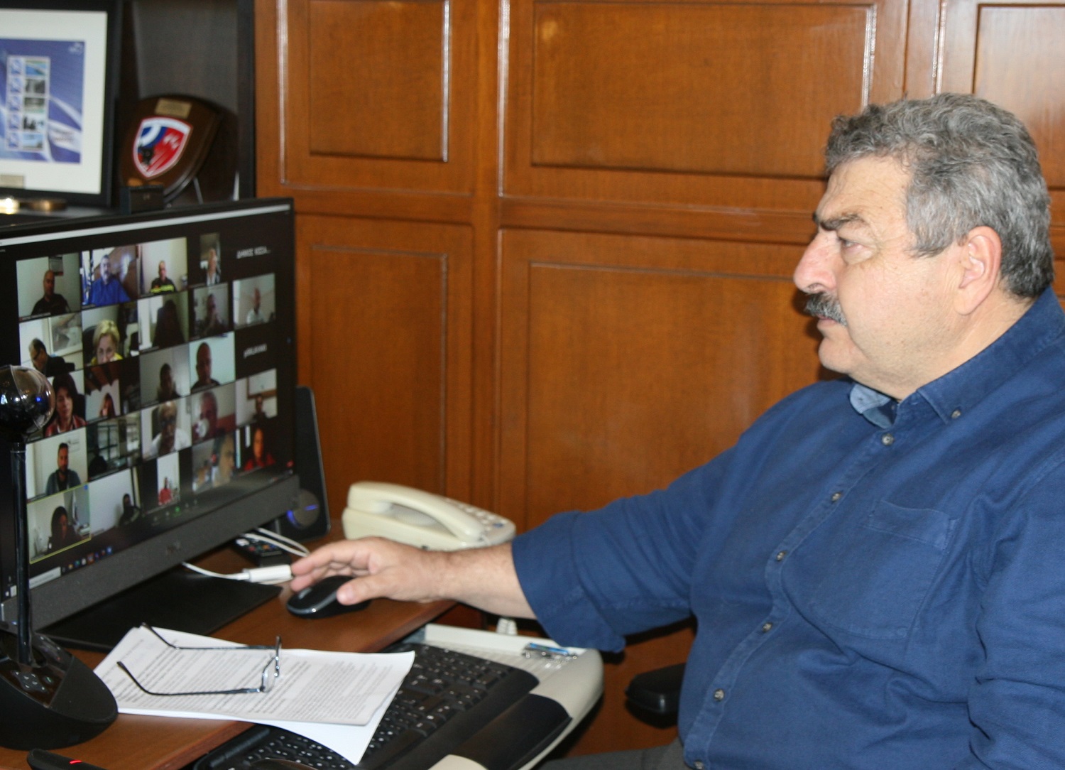 Καλογερής τηλεδιάσκεψη