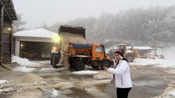 Έντονη χιονόπτωση στα ορεινά της Μαγνησίας