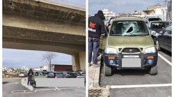 πάρκο ερυθραίας αυτοκίνητο τσιμέντο ζημιά Ηράκλειο