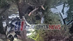 Αυτοκίνητο διαλύθηκε μετά από πρόσκρουση σε δέντρο στα Καλάβρυτα, σώθηκε η οδηγός, δείτε φωτογραφίες