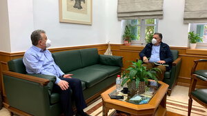 Συνάντηση Δημάρχου Μινώα Πεδιάδας με τον Περιφερειάρχη Κρήτης