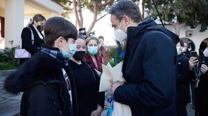 Στον Άγιο Ευστράτιο παρακολούθησε τον Αγιασμό των υδάτων ο Κ. Μητσοτάκης