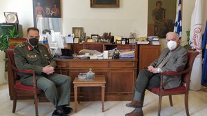 Συνάντηση του Δημάρχου Ηρακλείου με τον νέο Διοικητή της ΣΕΑΠ