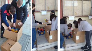 Αγκαλιά προσφοράς από τους μαθητές του 4ου Λυκείου, στους Ουκρανούς