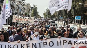 Μεγάλη συμμετοχή στις απεργιακές κινητοποιήσεις στην Κρήτη