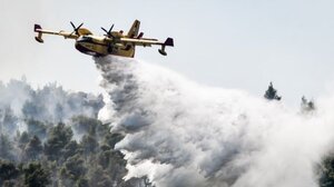 Μεγάλη φωτιά σε δασική έκταση στη Χαλκιδική