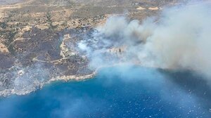 Οριοθετήθηκε στοιχειωδώς η μεγάλη φωτιά στο Ροδάκινο