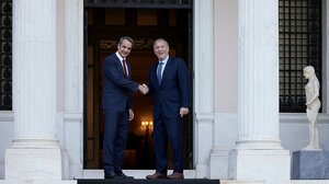 Συνάντηση Μητσοτάκη - Πομπέο στο Μαξίμου