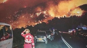 Πρώτες βοήθειες δέχθηκε ο Γ. Ταταράκης και επέστρεψε στο πύρινο μέτωπο