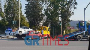 Θεσσαλονίκη: Τροχαίο με δύο τραυματίες έξω από την 113 Πτέρυγα Μάχης στο Σέδες