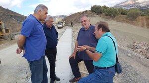 Επίσκεψη της ΝΟΔΕ στο εργοτάξιο του δρόμου Ηρακλείου - Μεσσαράς