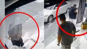 Καταστηματάρχης σώζει ηλικιωμένη που παρασύρθηκε από τα νερά λόγω κακοκαιρίας