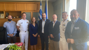 Ο Πρόεδρος του Επιμελητηρίου Χανίων υποδέχτηκε τη Maria dG Olson