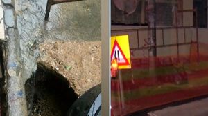 Κέντρο Αθήνας: Υποχώρησε το οδόστρωμα και «κατάπιε» γυναίκα