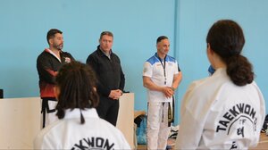 Ο Δήμαρχος Χερσονήσου στο αγωνιστικό σεμινάριο TAEKWONDO I.T.F 