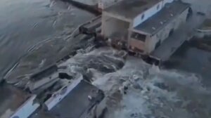 Το υδροηλεκτρικό φράγμα της Καχόβκα καταστράφηκε εν μέρει