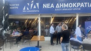 Ικανοποίηση στο εκλογικό κέντρο της ΝΔ, στο Ηράκλειο