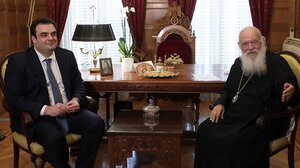 Πιερρακάκης - Ιερώνυμος: Συνάντηση με στόχο τη συνεργασία Πολιτείας και Εκκλησίας
