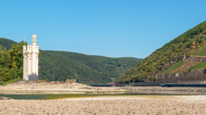 Πέφτει συνεχώς η στάθμη του Ρήνου, από την ξηρασία