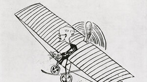 Σπάνιο σκίτσο εποχής με τον Ελευθέριο Βενιζέλο να πιλοτάρει αεροπλάνο