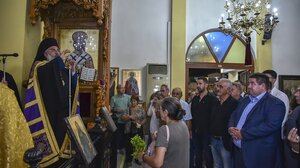 Ο Μιχάλης Καραμαλάκης στους εορτασμούς για την Ύψωση του Τιμίου Σταυρού