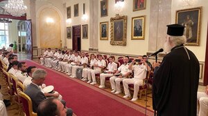 Επίσκεψη αξιωματικών και πληρώματος σκαφών του Πολεμικού Ναυτικού στον Πατριάρχη Αλεξανδρείας