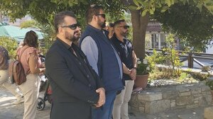 Στο Μνημόσυνο των Ηρώων της Αγίας Βαρβάρας ο Μιχάλης Κοκολάκης