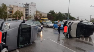 Ξάνθη: Ανεμοστρόβιλος αναποδογύρισε αυτοκίνητα!