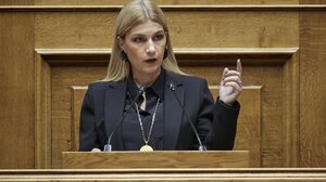 H Σέβη Βολουδάκη στην Ολομέλεια της Βουλής κατά τη συζήτηση του Νομοσχεδίου για το νέο σύστημα επιλογής διοικήσεων φορέων του Δημοσίου