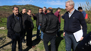 Στο χώρο που θα κατασκευαστεί το φράγμα Λαδούκου ο Δήμαρχος Ηρακλείου Αλέξης Καλοκαιρινός